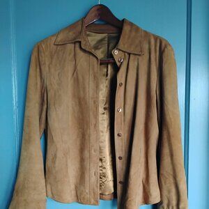 Suede Shirt Jacket with cuffs (Women's Size 8)